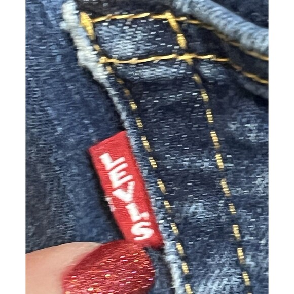 Levis 502 Big E Classic Tapered Below Waist Denim Jeans Mens 31x30 Blue Retro - Picture 4 of 12